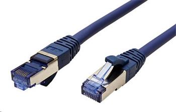S/FTP patchkabel kat. 6a, LSOH, 0,5m, modrý