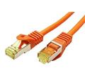 S/FTP patchkabel kat. 7, s konektory RJ45, LSOH, 1m, oranžový