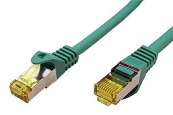 S/FTP patchkabel kat. 7, s konektory RJ45, LSOH, 2m, zelený