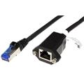 S/FTP patchkabel prodlužovací kat. 6a, RJ45 M-F, LSOH, 3m, černý