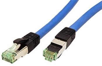 S/FTP (PiMF) patchkabel kat. 8.1, LSOH, modrý, 3m