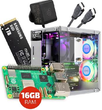 Sada s Raspberry Pi 5 (16GB RAM), Pironman 5, 1 TB SSD + příslušenství