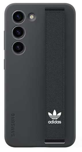 Samsung Poutko Adidas k silikonovému zadnímu krytu s poutkem pro Samsung Galaxy S23/ S23+/ Ultra Black