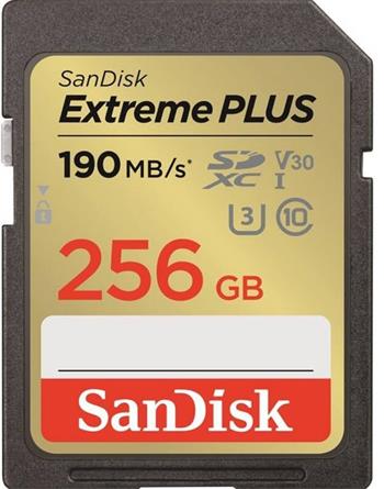 SanDisk Extreme PLUS SDXC 256GB 190MB/s V30 UHS-I
