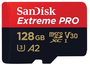 SanDisk Extreme PRO microSDXC 128GB 200MB/s + adaptér