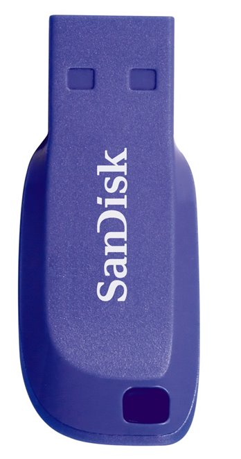 SanDisk Flash Disk 32GB Cruzer Blade, USB 2.0, elektricky modrá