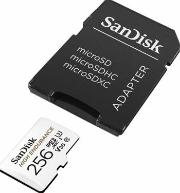 SanDisk High Endurance/micro SDXC/256GB/100MBps/UHS-I U3 / Class 10/+ Adaptér