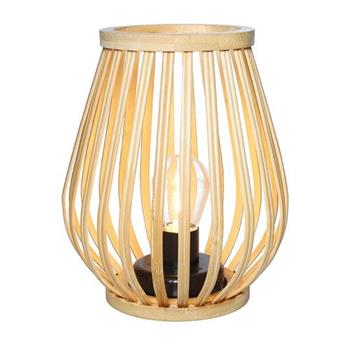 Solight bambusová lucerna s LED žárovkou, teplá bílá, 2x AA, 20cm