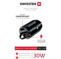 SWISSTEN CL ADAPTÉR POWER DELIVERY USB-C + SUPER CHARGE 3.0 30W NANO ČERNÝ
