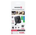 SWISSTEN POWER BANK ALL-IN-ONE PRO S VÝMĚNNÝMI VIDLICEMI (USA, EU, UK) 10000 mAh 20W ČERNÁ