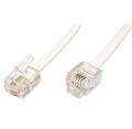 Telefonní kabel 10m s konektory bílý