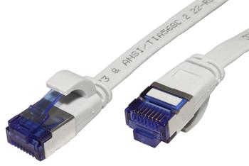 U/FTP patchkabel kat. 6a, plochý, 1,5m, šedý