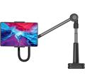 Univerzální držák na tablet/telefon pro upevnění na stůl FIXED Relax s otočným a nastavitelným ramenem, černý