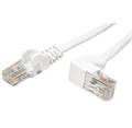 UTP kabel cat.5e 1m bílý 1 lomený konektor