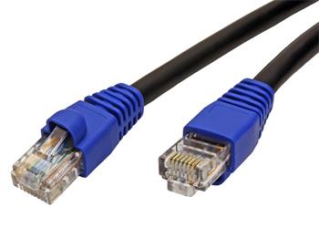 UTP kat. 6 venkovní patchkabel, modrá krytka, 30m, černý