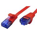 UTP patchkabel kat. 6a, plochý, 0,5m, červený