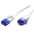 UTP patchkabel kat. 6a, plochý, 1m, bílý