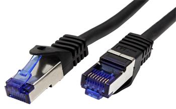 Venkovní S/FTP patchkabel kat. 6a, TPE, LSOH, 20m, černý