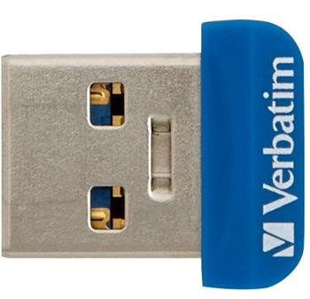VERBATIM Flash Disk 64GB Store 'n' Stay Nano, USB 3.0, modrá