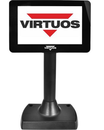 Virtuos 7" LCD barevný zákaznický displej Virtuos SD700F, USB, černý
