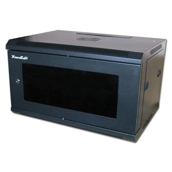 XtendLan 15U/600x600,na zeď, jednodílný, rozložený, skleněné dveře, černé