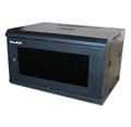 XtendLan 19", na stěnu, jednodílný, výška 9U, 600 x 600, skleněné dveře, kouřové sklo, nosnost 60kg, černý