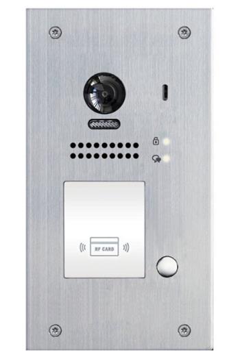 XtendLan Dveřní stanice, pro D2, 1x zvonek, RFID čtečka, CCD 170st, 2drát, IP54, zapušt. montáž, 1 zámek